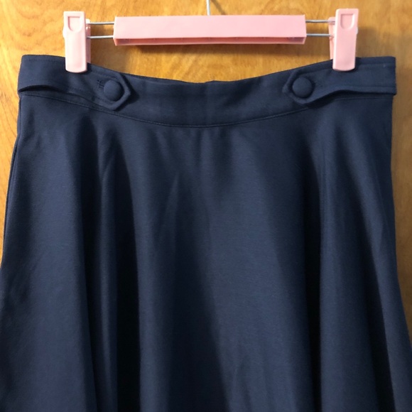 NWT Medium DiDi Navy Blue Retro Rockabilly Vintage Swing Pocket Skirt Modcloth - Picture 5 of 8
